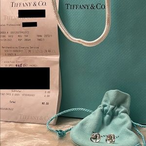 🌟Authentic Tiffany & Co. Elsa Peretti Open Heart Earrings-14K white gold posts!